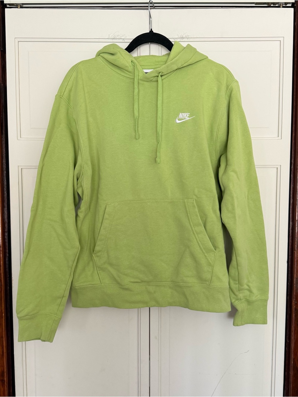 Nike mens green hooded pullover sweatshirt size medium